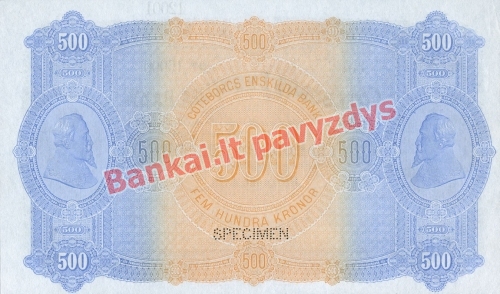 500 Kronų banknoto galinė pusė