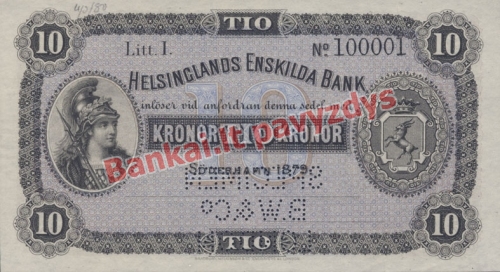 10 Kronų banknoto priekinė pusė
