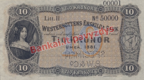 10 Kronų banknoto priekinė pusė