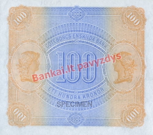 100 Kronų banknoto galinė pusė