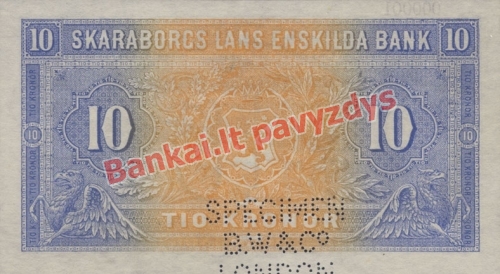 10 Kronų banknoto galinė pusė