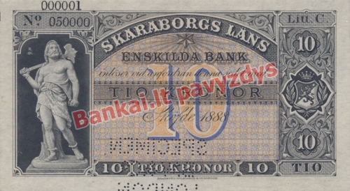 10 Kronų banknoto priekinė pusė