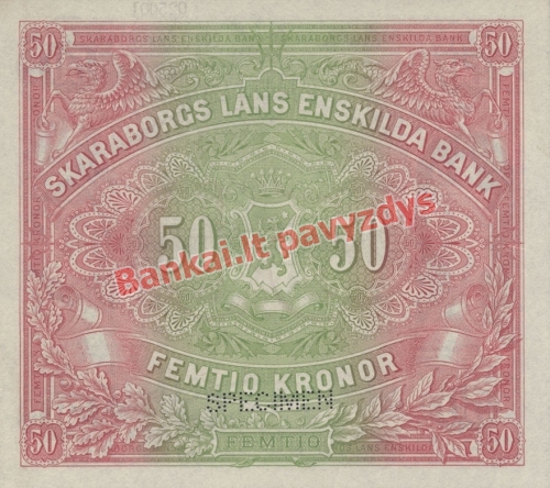 50 Kronų banknoto galinė pusė