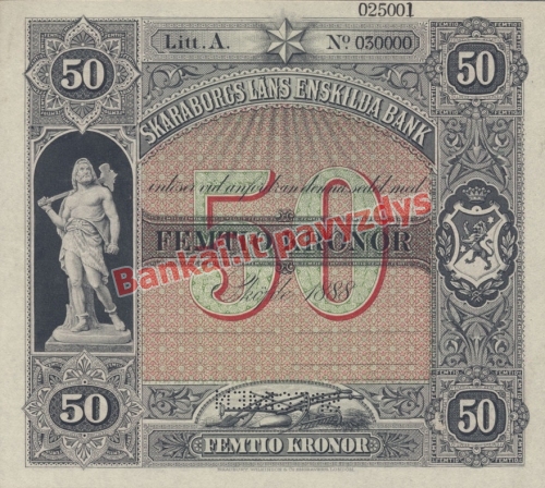 50 Kronų banknoto priekinė pusė