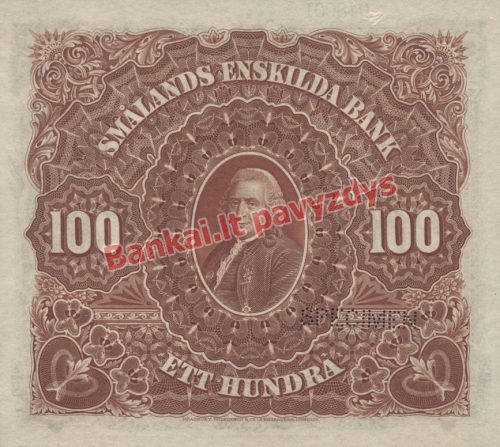 100 Kronų banknoto galinė pusė