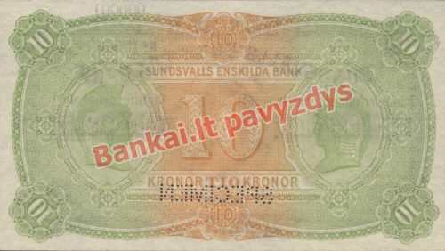 10 Kronų banknoto galinė pusė