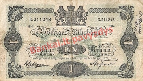 1 Kronos banknoto priekinė pusė