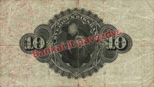 10 Kronų banknoto galinė pusė