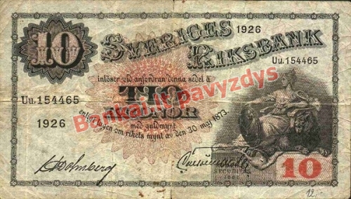 10 Kronų banknoto priekinė pusė