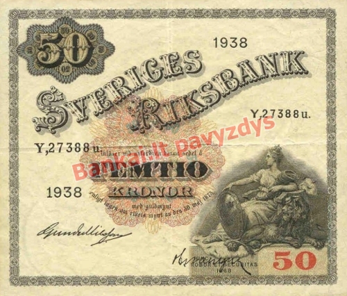 50 Kronų banknoto priekinė pusė