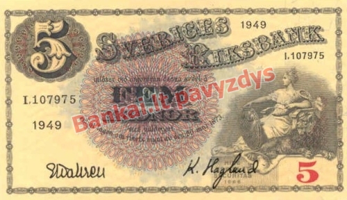 5 Kronų banknoto priekinė pusė