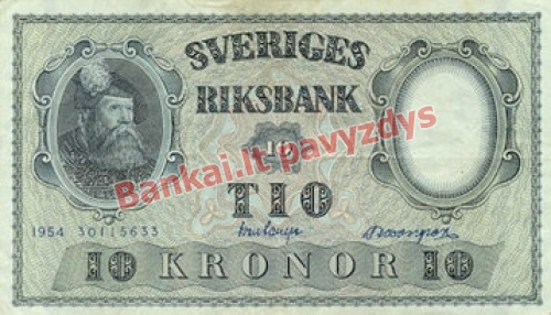 10 Kronų banknoto priekinė pusė