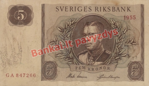 5 Kronų banknoto priekinė pusė