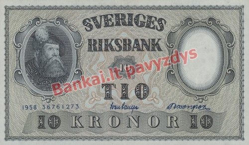 10 Kronų banknoto priekinė pusė