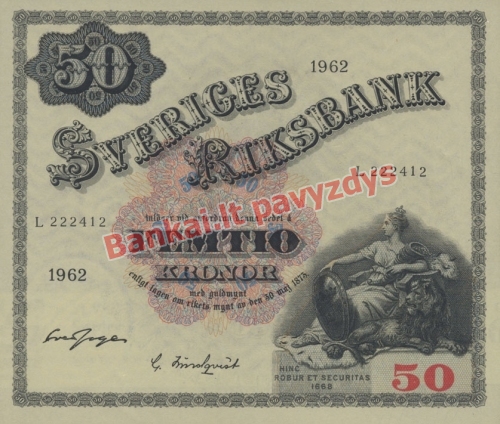 50 Kronų banknoto priekinė pusė