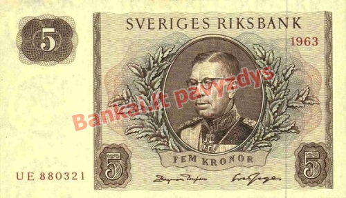 5 Kronų banknoto priekinė pusė