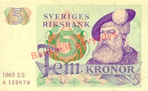 5 Kronų banknoto priekinė pusė
