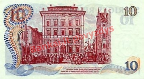 10 Kronų banknoto galinė pusė