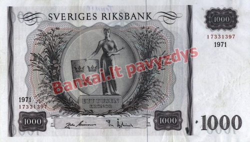 1000 Kronų banknoto priekinė pusė