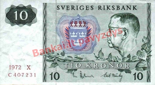 10 Kronų banknoto priekinė pusė
