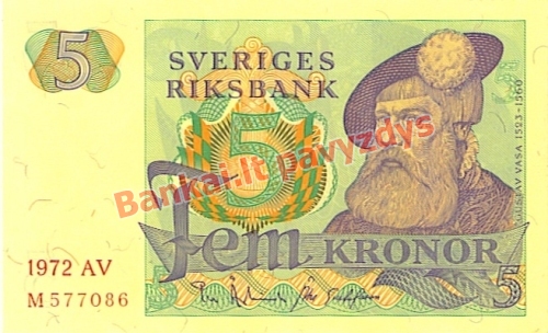 5 Kronų banknoto priekinė pusė