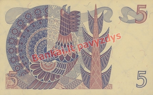 5 Kronų banknoto galinė pusė