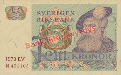 5 Kronų banknoto priekinė pusė