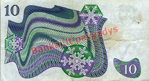 10 Kronų banknoto galinė pusė