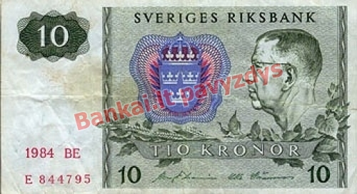 10 Kronų banknoto priekinė pusė