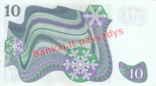 10 Kronų banknoto galinė pusė