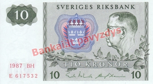 10 Kronų banknoto priekinė pusė