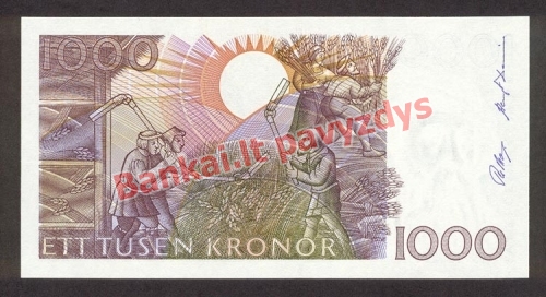 1000 Kronų banknoto galinė pusė