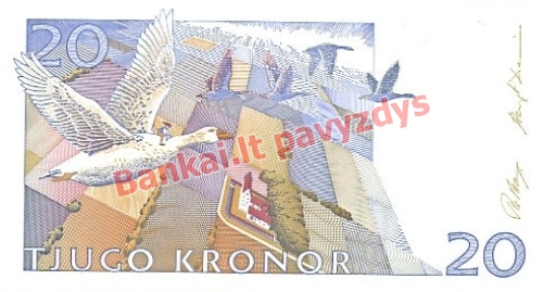 20 Kronų banknoto galinė pusė