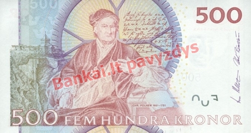 500 Kronų banknoto galinė pusė