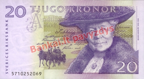 20 Kronų banknoto priekinė pusė