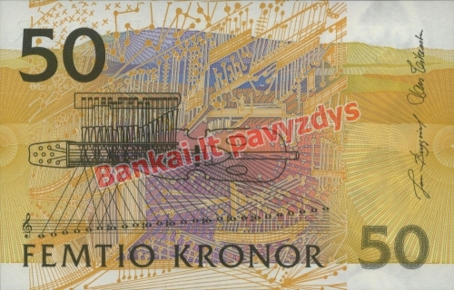 50 Kronų banknoto galinė pusė