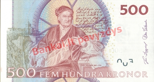500 Kronų banknoto galinė pusė
