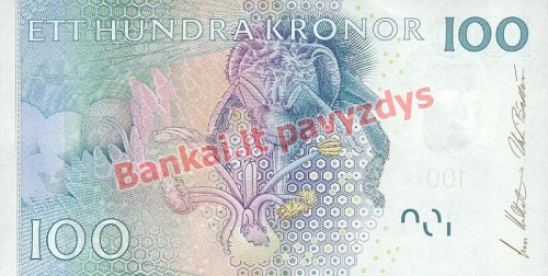 100 Kronų banknoto galinė pusė