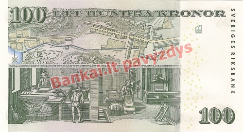 100 Kronų banknoto galinė pusė
