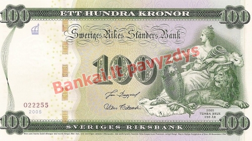 100 Kronų banknoto priekinė pusė