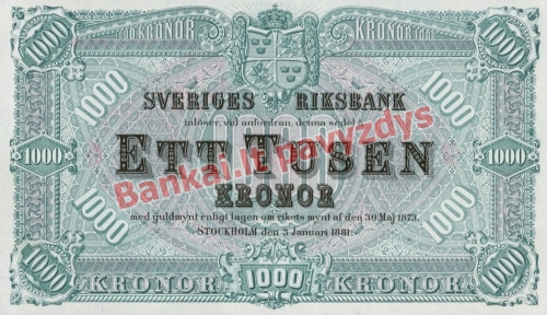 1000 Kronų banknoto priekinė pusė