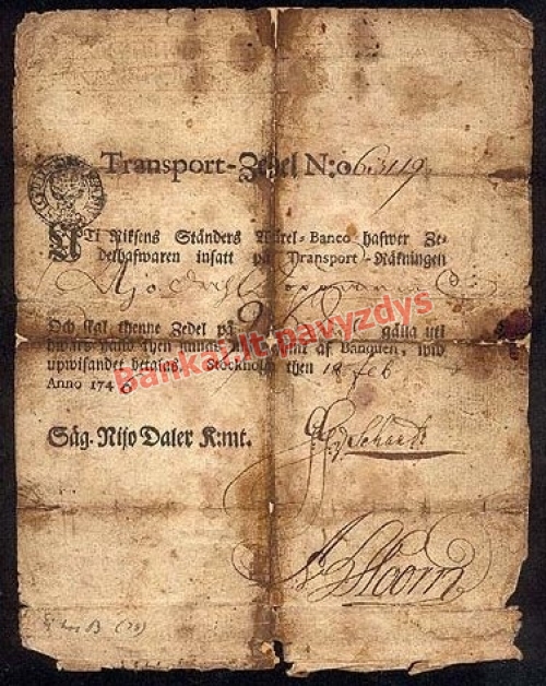 1 Dalerio banknoto priekinė pusė