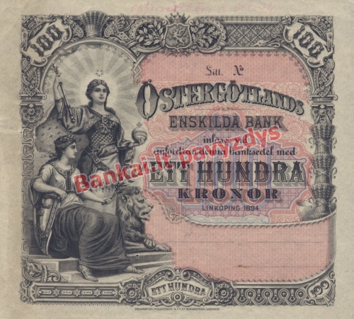 100 Kronų banknoto priekinė pusė