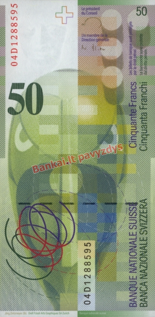 50 Frankų banknoto galinė pusė