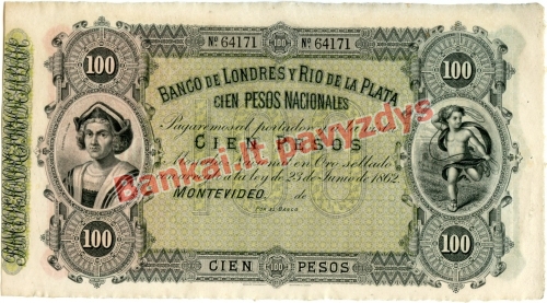 100 Pesų banknoto priekinė pusė