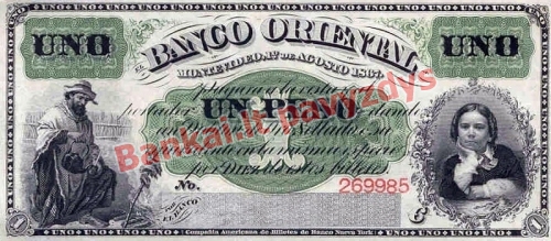 1 Peso banknoto priekinė pusė