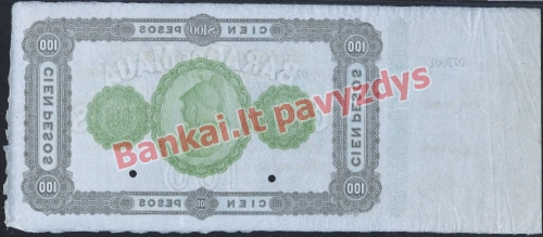 100 Pesų banknoto galinė pusė