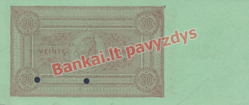 20 Centisimų banknoto galinė pusė