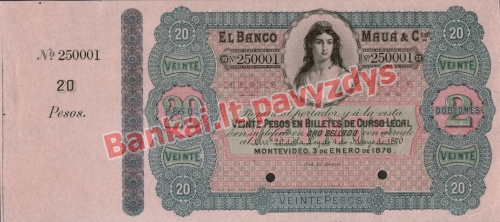 20 Pesų banknoto priekinė pusė