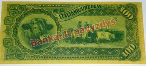 100 Pesų banknoto galinė pusė